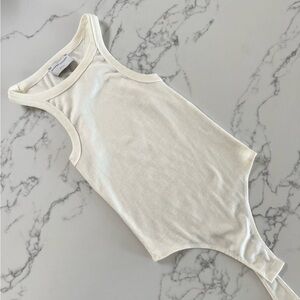 Modern Citizen Ribbed Bodysuit - Ecru - Size Medium